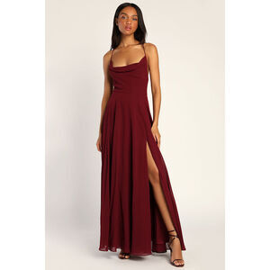 air of romance burgundy maxi dress lulus | Dresses | Nwt Lulus an overlapping design with
